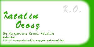 katalin orosz business card